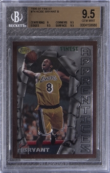 1996-97 Topps Finest #74 Kobe Bryant Bronze Rookie Card - BGS GEM MINT 9.5